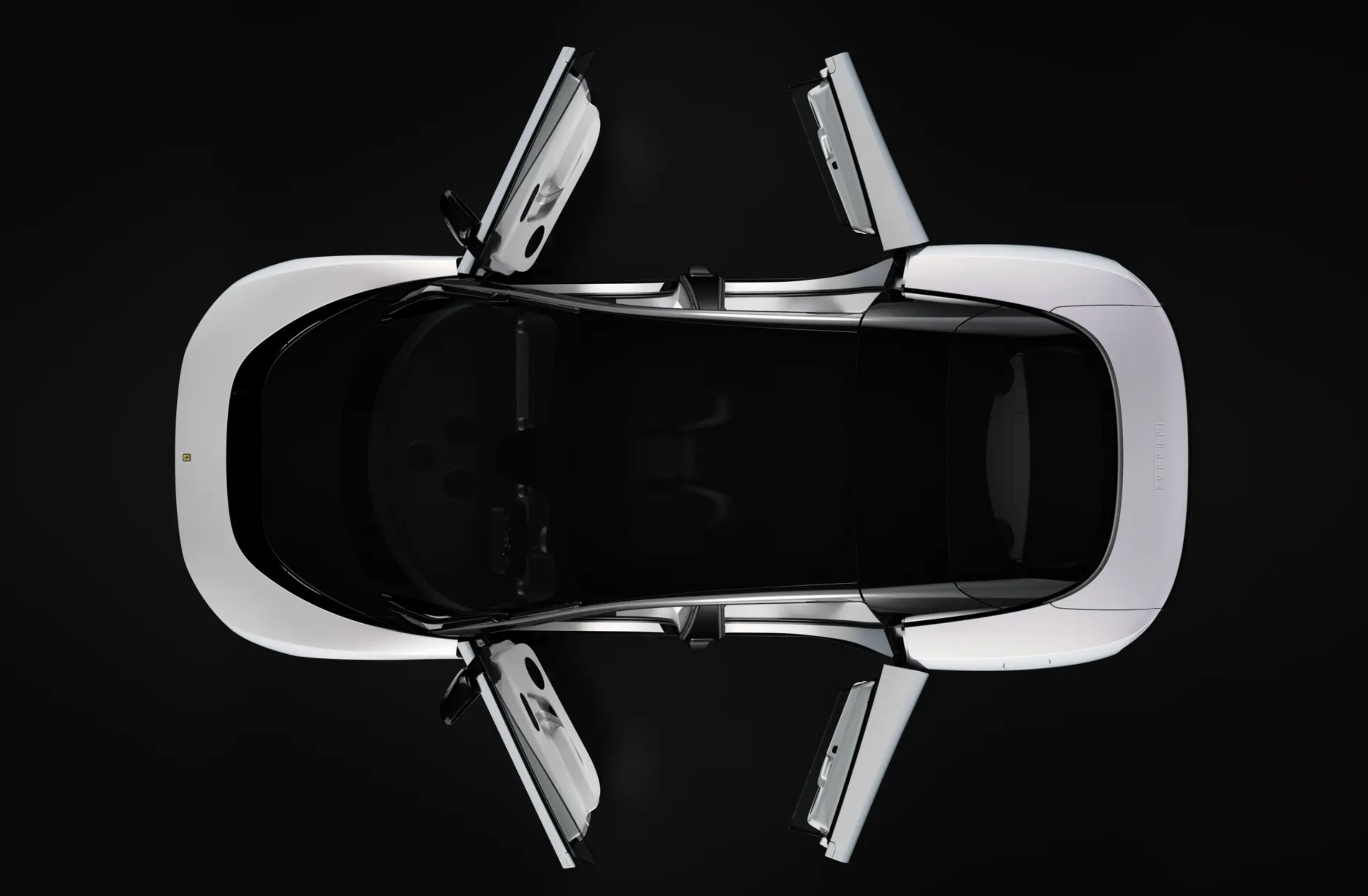 open road at dusk luxury electric car driving premium mood