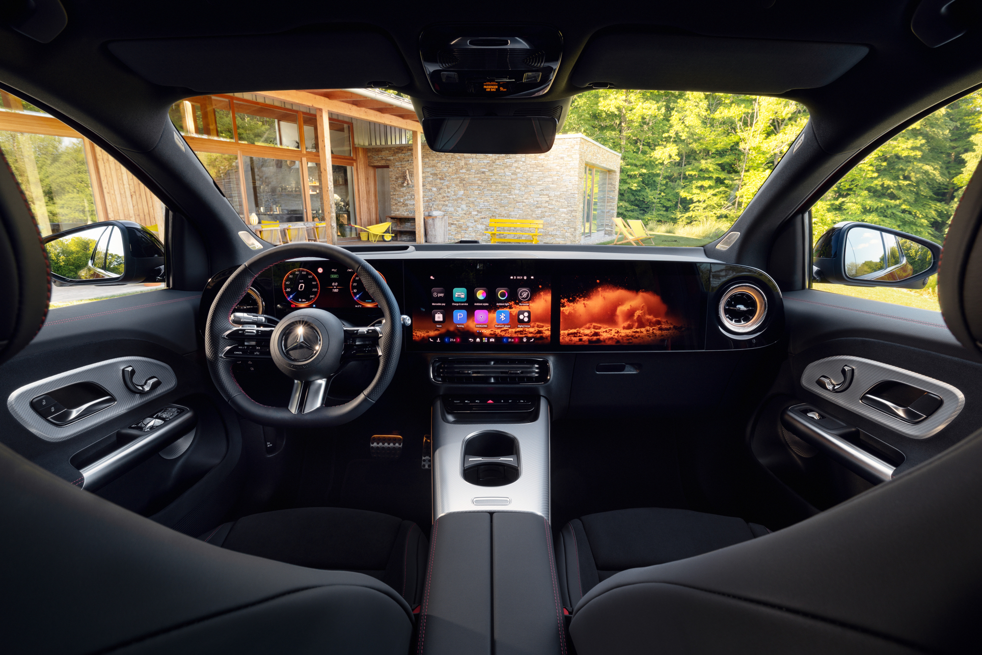 Mercedes GLA electric interior premium dashboard display