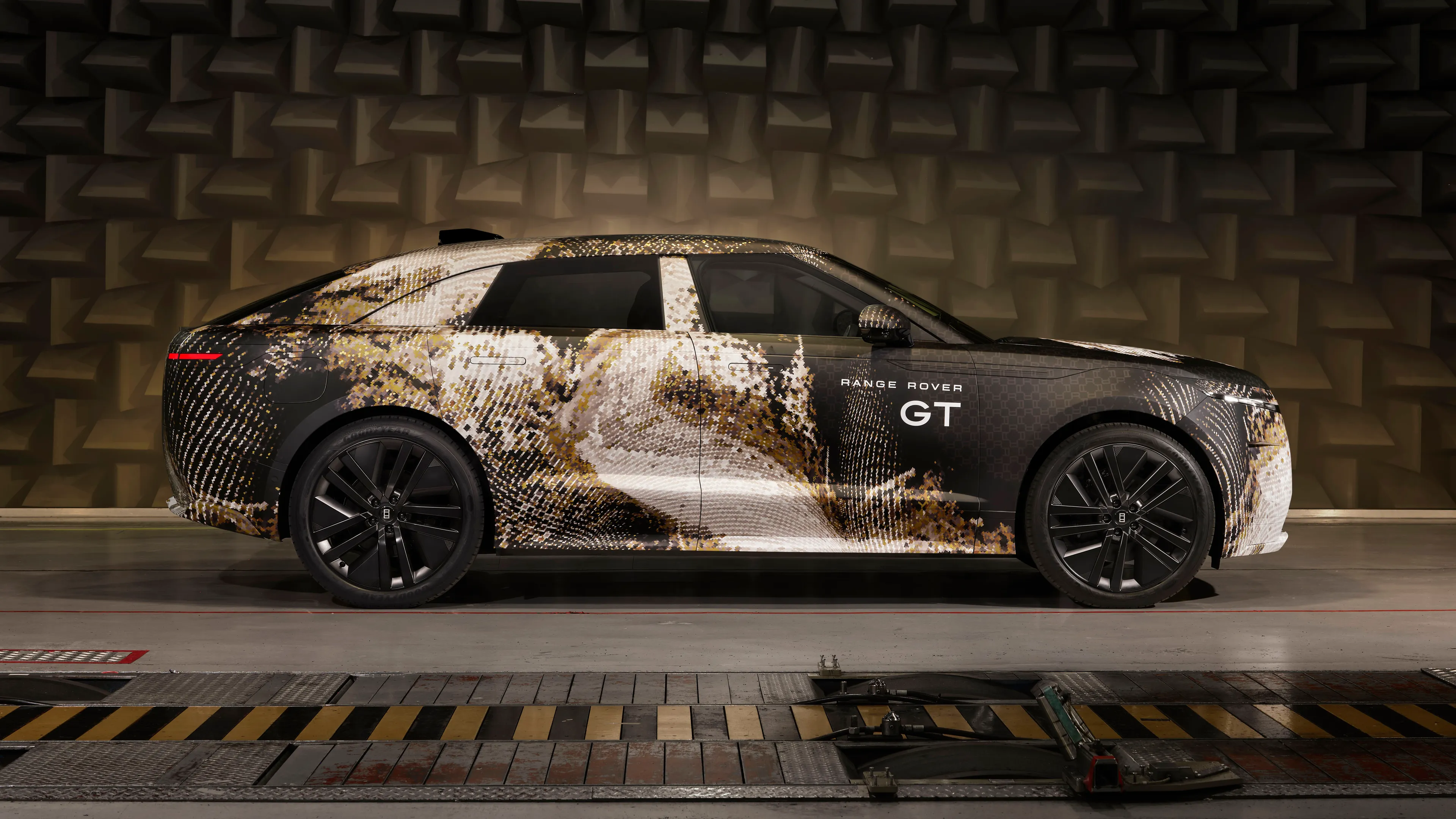 Range Rover GT low silhouette electric grand tourer side profile