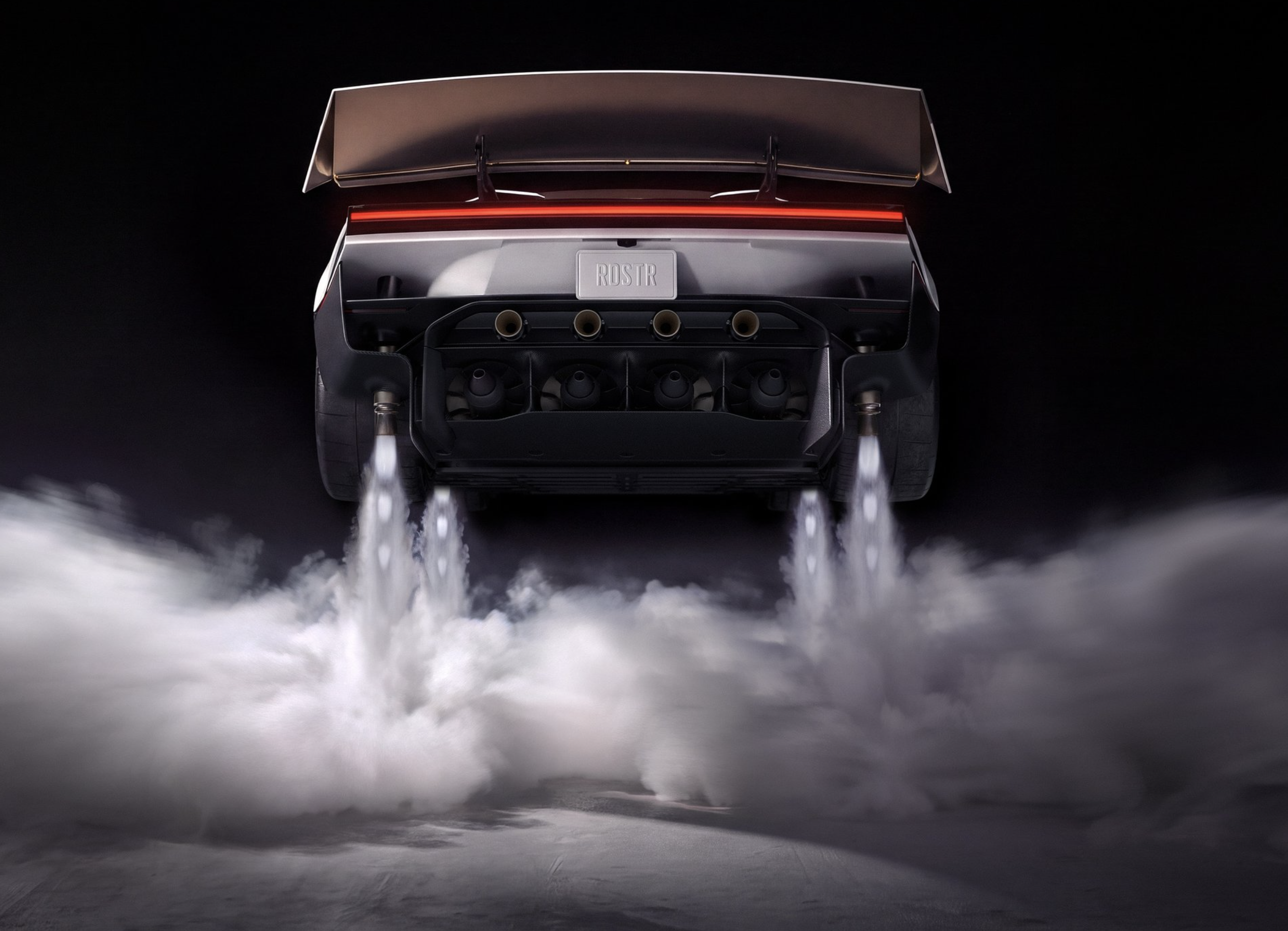 voiture de sport electrique salto rampe courbe demonstration