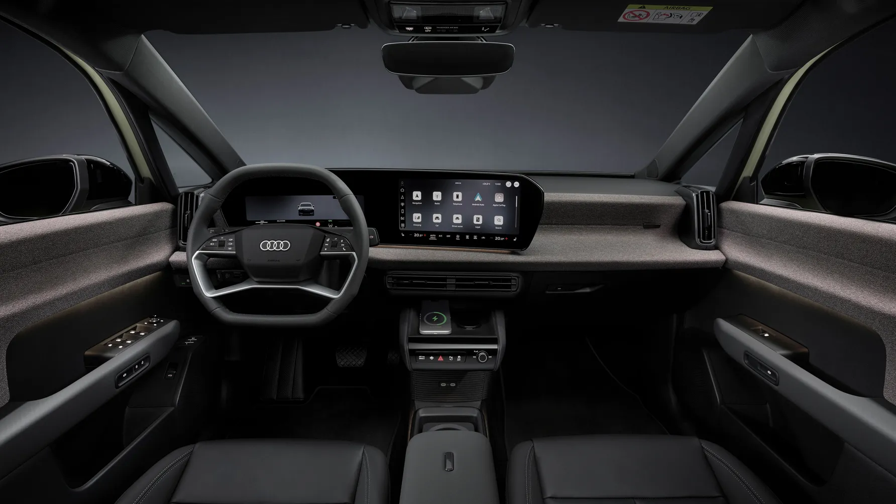 compact electric car driving open road dynamic