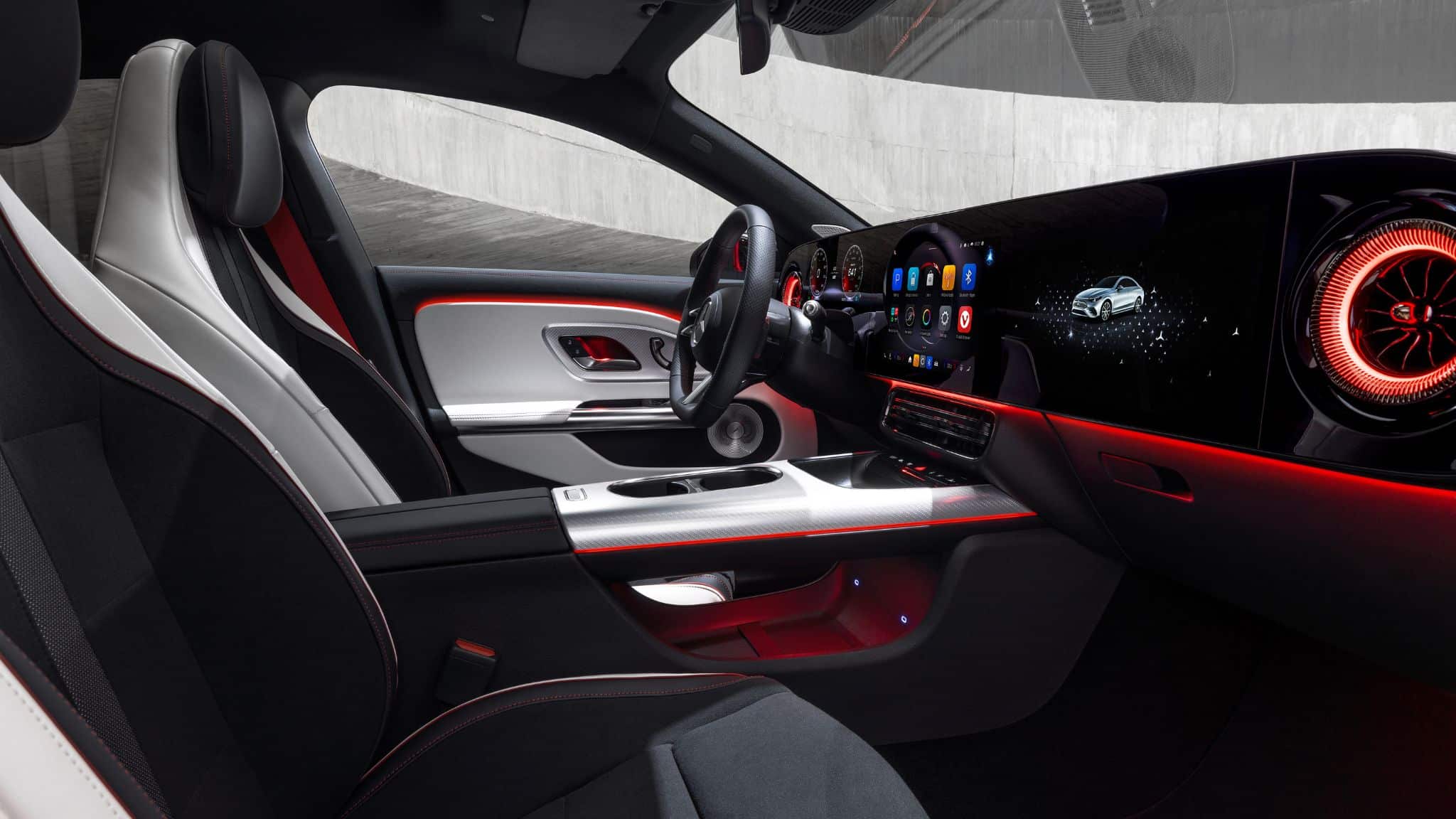 Mercedes CLA electric interior superscreen dashboard