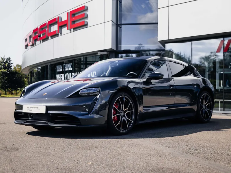 Porsche Taycan 4S Sport Turismo Gris Volcano - Photo 2